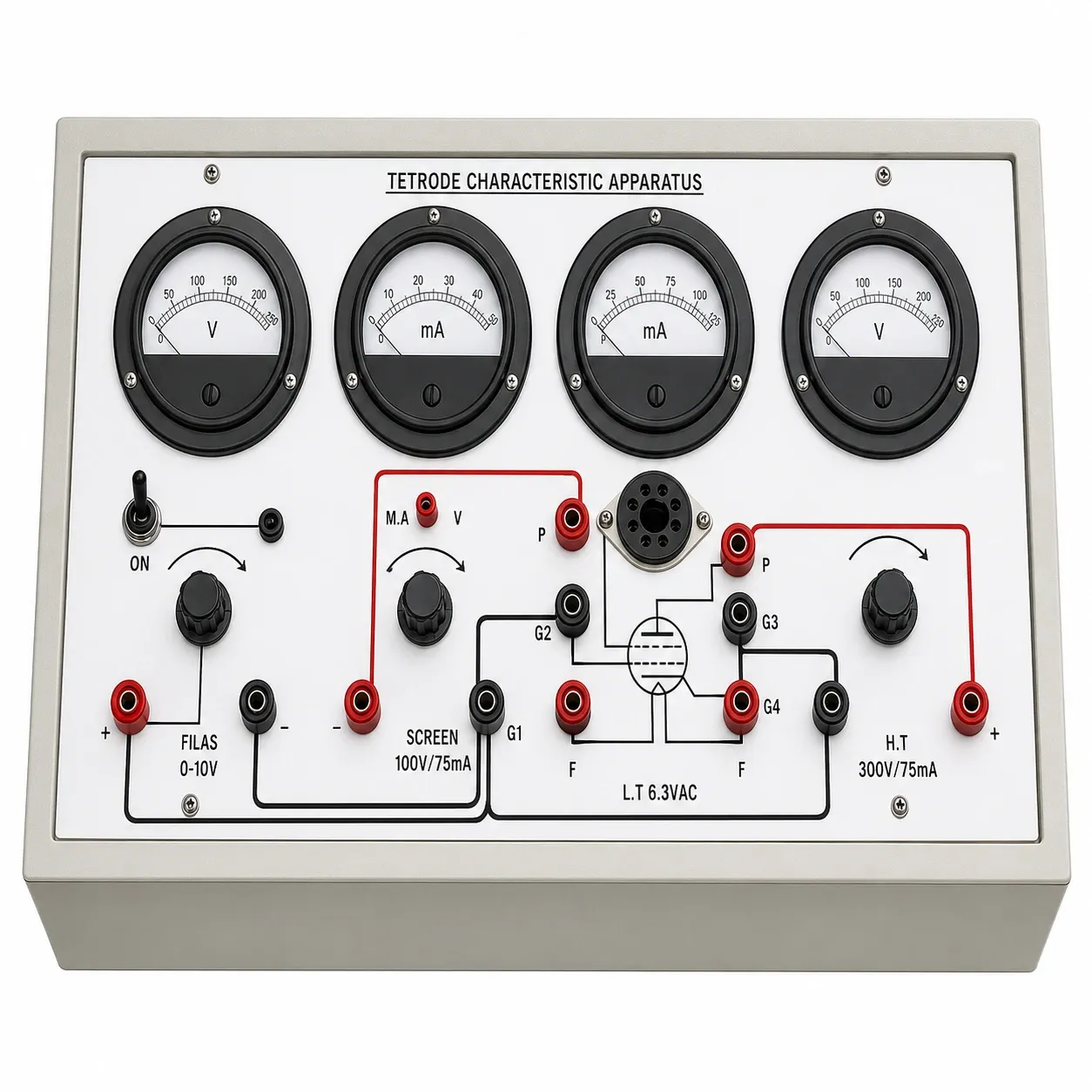 Tetrode Characteristics Apparatus